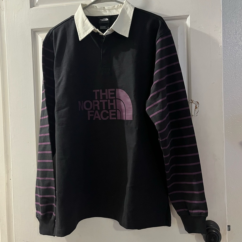 The North Face Black Shirt with White Collar